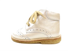 Angulus toddler shoe buttermilk patent with laces